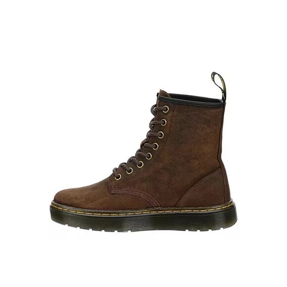 NEW Dr. Martens Zavala Combat Boots M10 / W11 Dark Brown Leather AirWair RARE - Picture 3 of 3